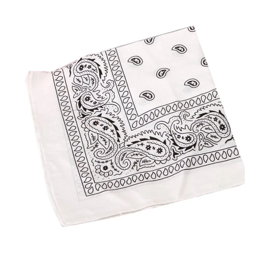 

1PC Newest 100% Cotton Hip-hop Bandanas For Male Female Head Scarf Scarves Wristband Vintage Pocket Towel Hot Selling