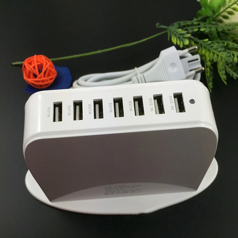 Дорожная зарядная розетка с 7 USB портами настенное зарядное устройство для iPhone