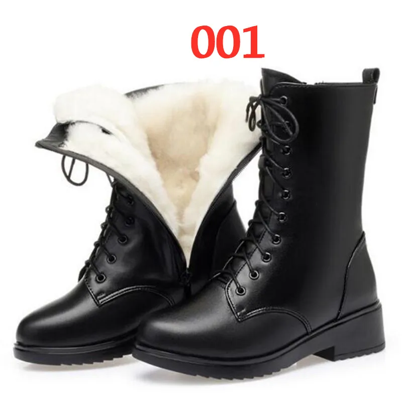 Женские зимние сапоги из натуральной кожи на шнуровке | Обувь