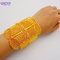 luxury 24k dubai france ethiopian gold color bangles for women cuff bracelet africa bangles wedding bride party gifts
