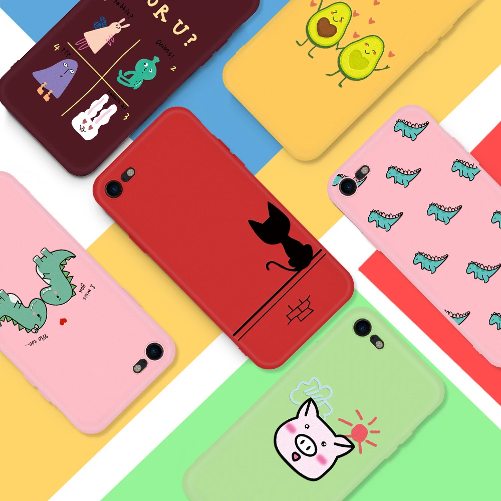 

Cute cartoon Protective Phone Case For iPhone 8 7 6 6s Plus 5 5S SE Soft TPU Case For iPhone XS Max X 11 XR Silicone Cover Coque