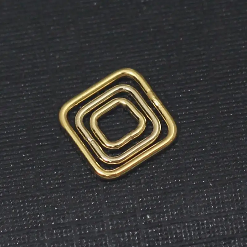 Позолоченные треугольные квадратные открытые кольца для прыжков DIY ювелирные