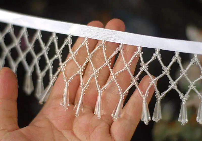 2 ярда/Лот кружевная кисточка ручной работы с бисером сделай сам свадебная одежда