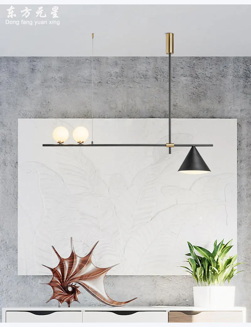 Economici Moderna Del Pendente Ferro Illuminazione Lutres Nero Del Metallo Della Sfera Di Vetro Di Arte Nordica Lampada Cafe Tavolo Da Bar Sala Da Pranzo 3 Testa Appesa Luce