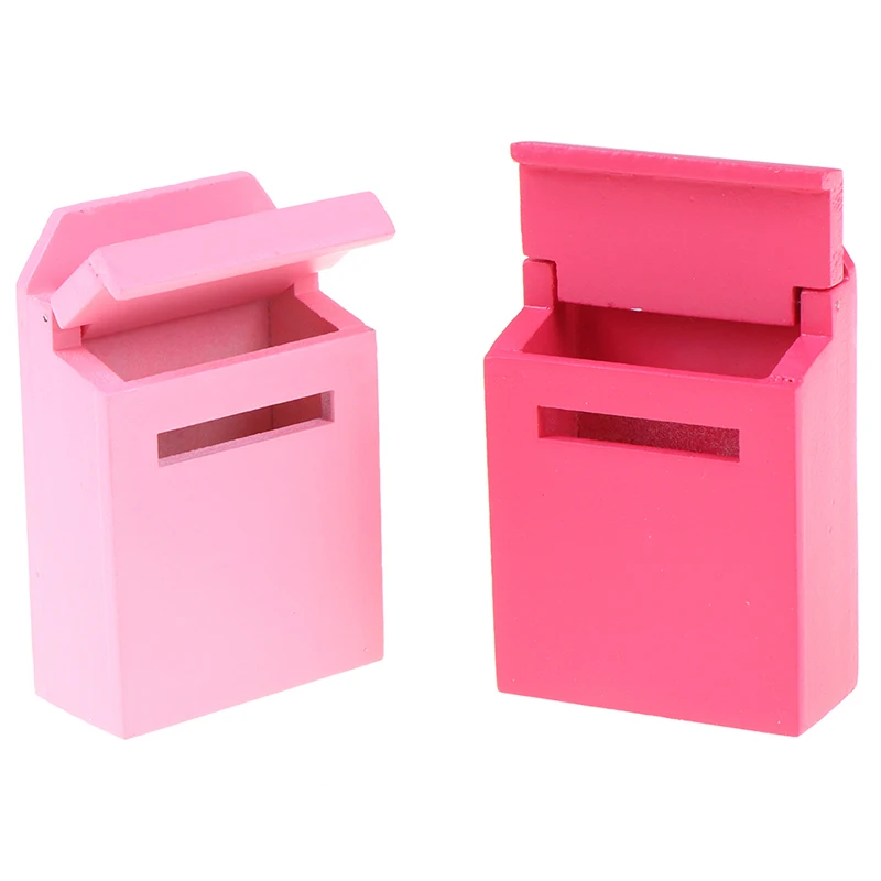 1 шт. 1/12 масштаб деревянный почтовый ящик с наклейкой кукольный дом Миниатюрный