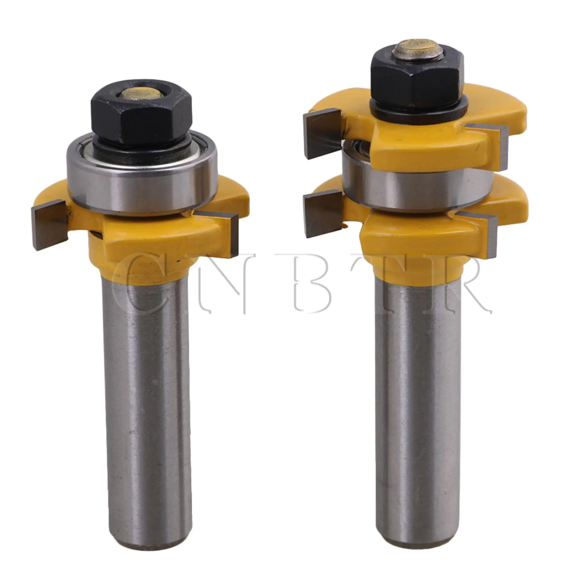 

1/2 дюймовый хвостовик CNBTR Dia 3 Wing Cemented Rabbet набор фрез для шпунтового и пазового соединения деревообрабатывающий инструмент набор из 2