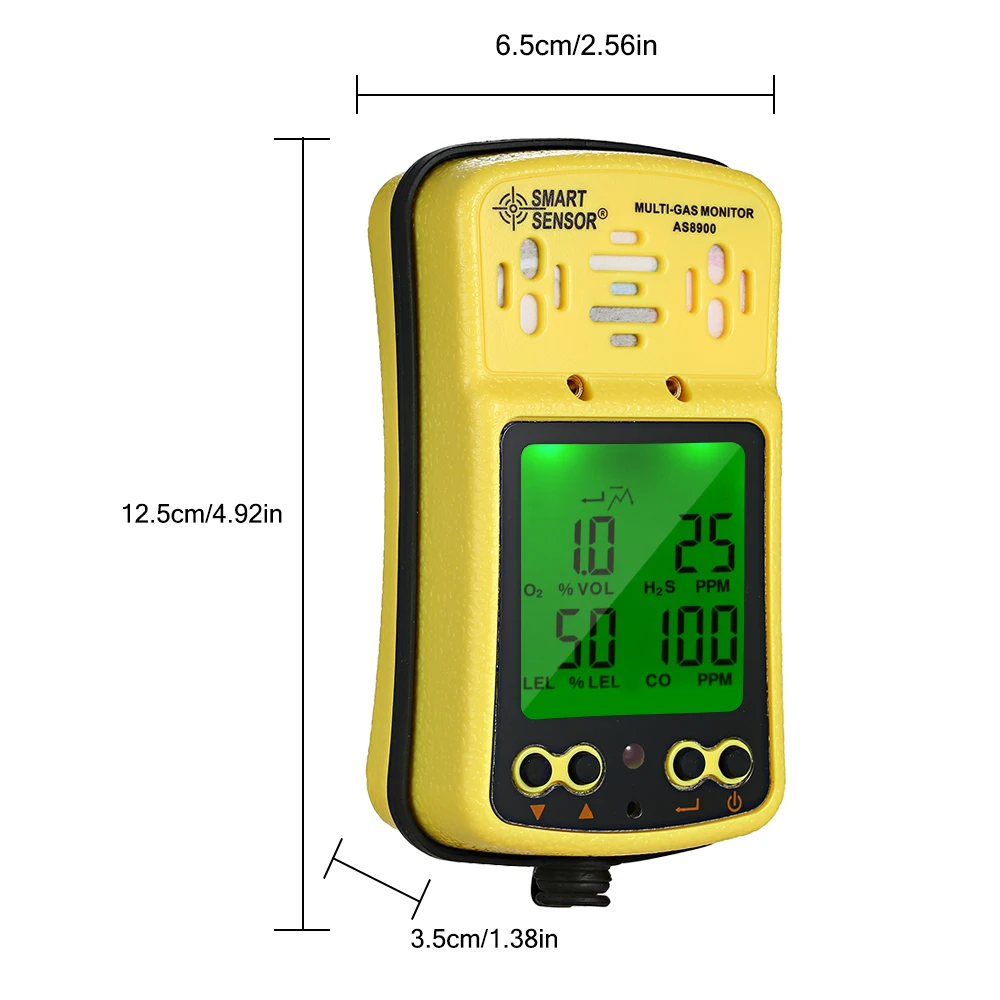 SMART SENSOR Professional Portable Multi Gas Detector Analyzer Handheld Air Quality Monitor for Oxygen/Combustible | Инструменты