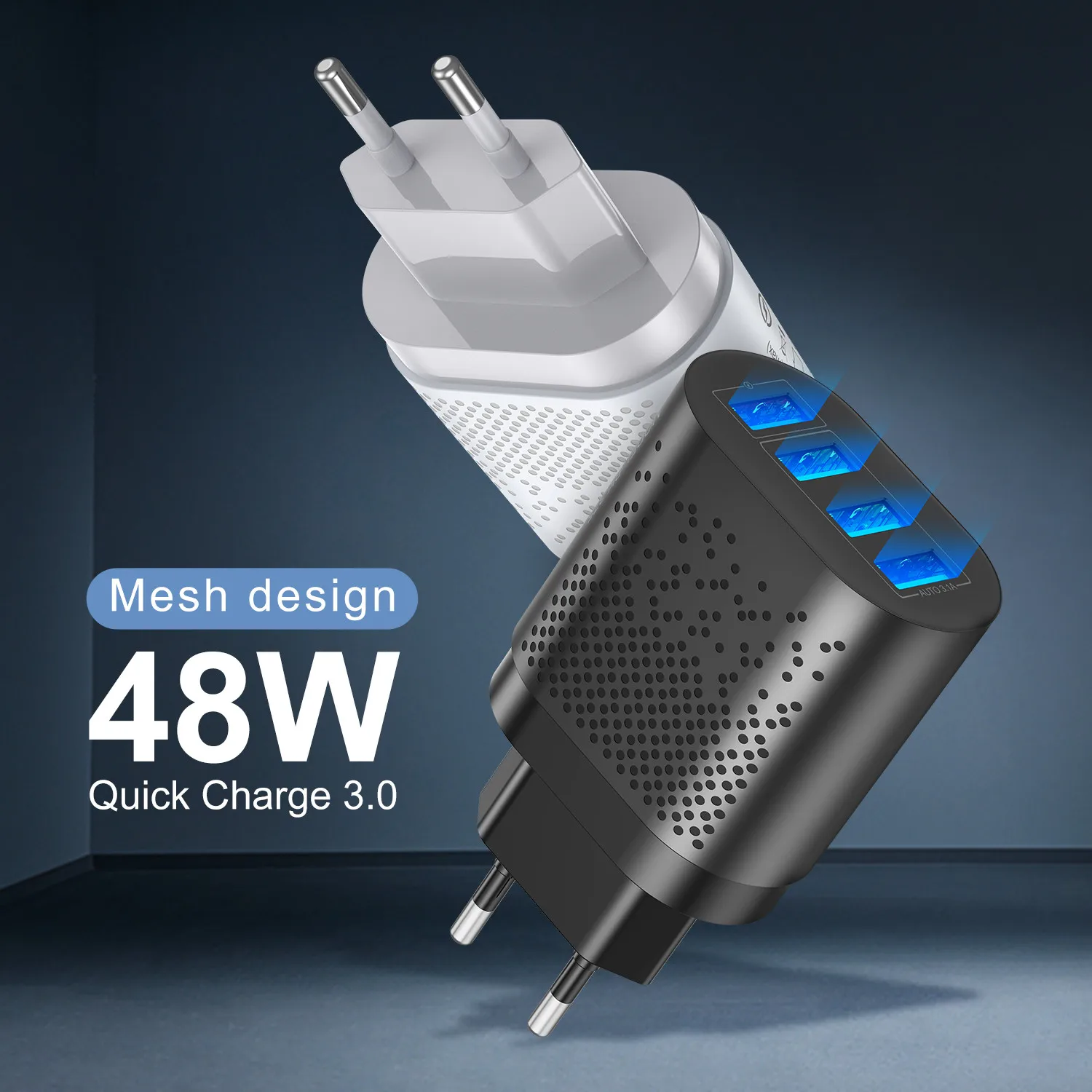 

USB-устройство для быстрой зарядки, 4 порта, 48 Вт