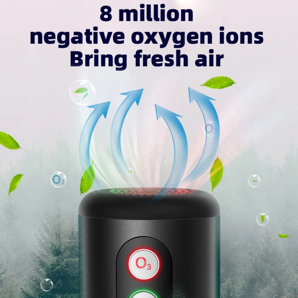 

Portable Car Air Purifier Rechargeable Ionizer Ozone Generator Air Cleaner