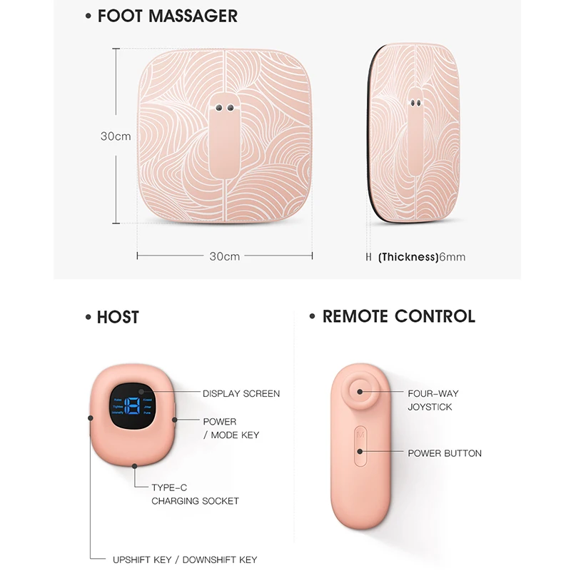 

New Smart Folding Foot Massage Cushion EMS Pulse Leg Massage Tool Foot Acupoint Stimulation Shiatsu Massage Muscle Relaxation