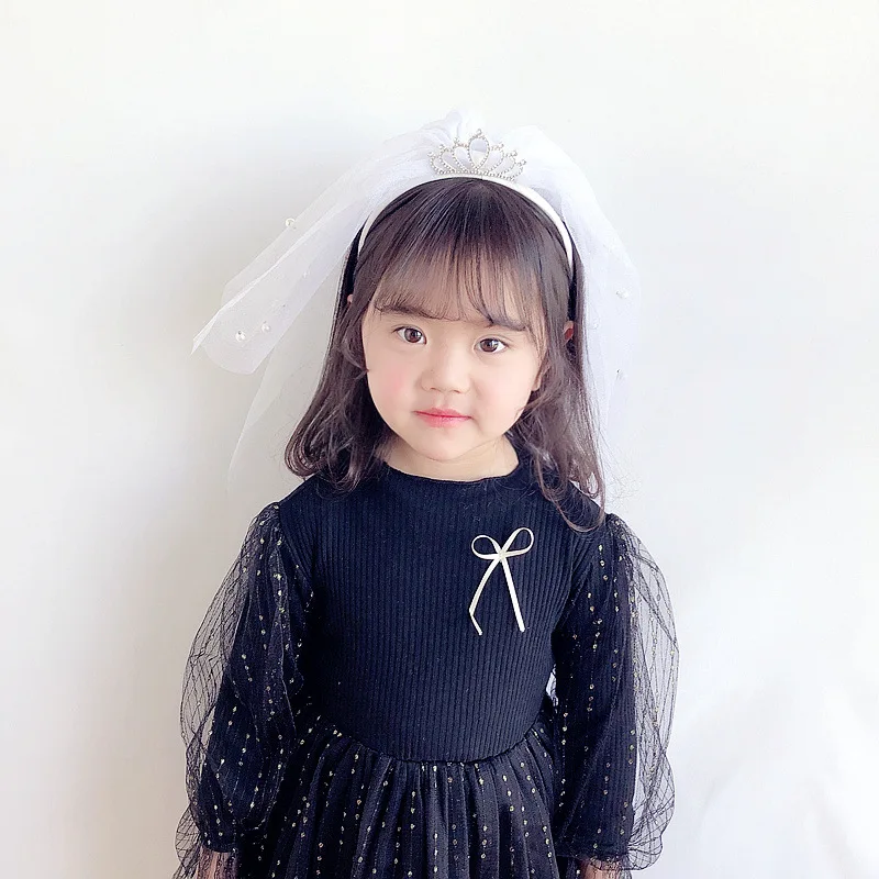 Горячая жемчужная Корона фотосессия детская Фата принцессы в Корейском стиле