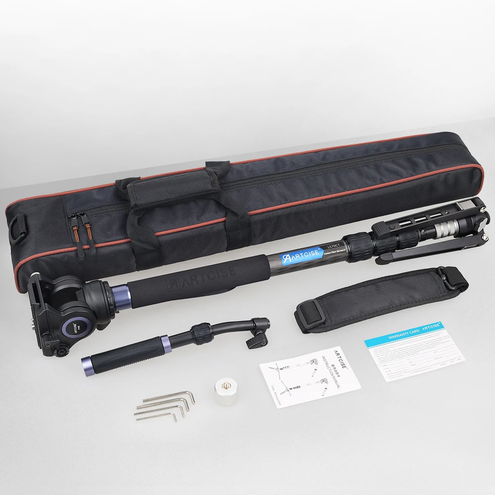 Новый обновленный монопод из углеродного волокна LS70CT с подставкой для штатива