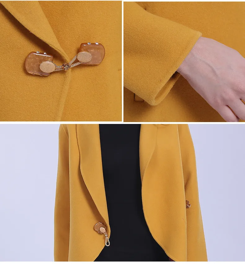 Повседневные кашемировые женские пальто 2020 с двумя сторон шерстяное женское