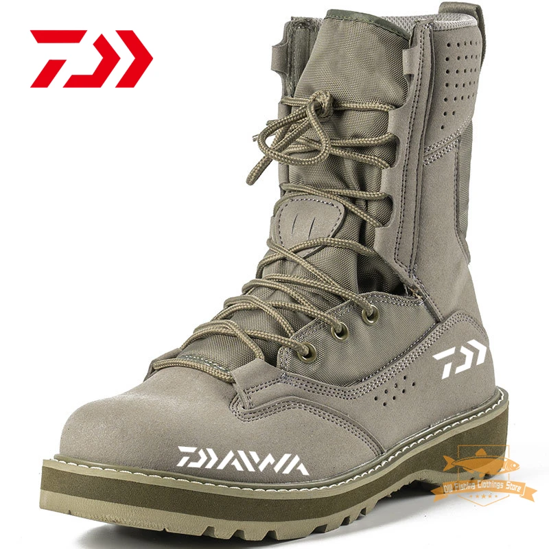 

New Daiwa Fishing Shoes Autumn Winter Breathable Warm Anti-skid Tactical Military Boots Men Outdoor Sport Hiking Fishing Shoes