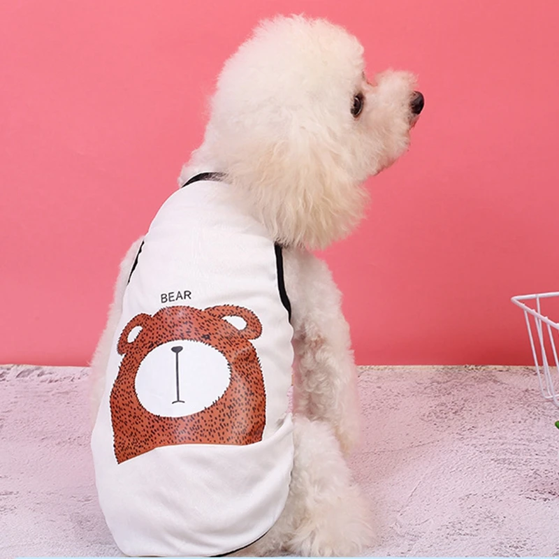 Милый мультяшный телефон жилет для маленьких собак Shih Tzu рубашки Мопсов оптовая