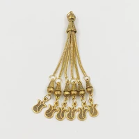 metal tassel tasbih golden pendant muslim turkish diy accessories materials