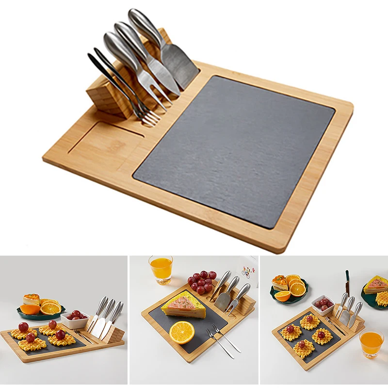 High Temperature Resistance Cheese Board Premium Wood Charcuterie Platter Serving Tray JS22