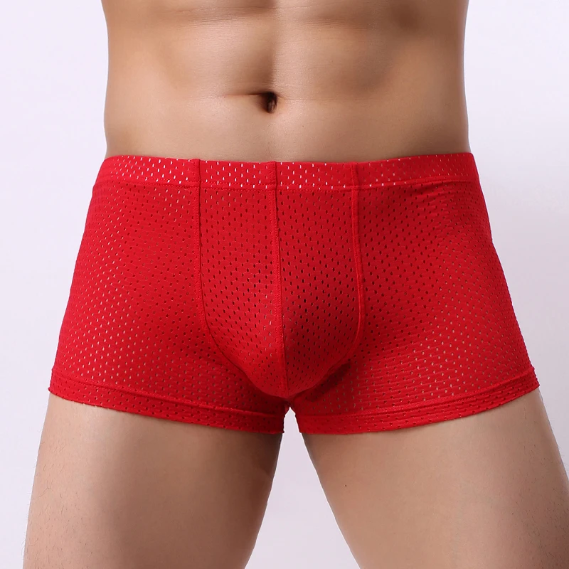Мужские повседневные Сексуальные трусы-боксеры новинка 2020 мужские сетчатые