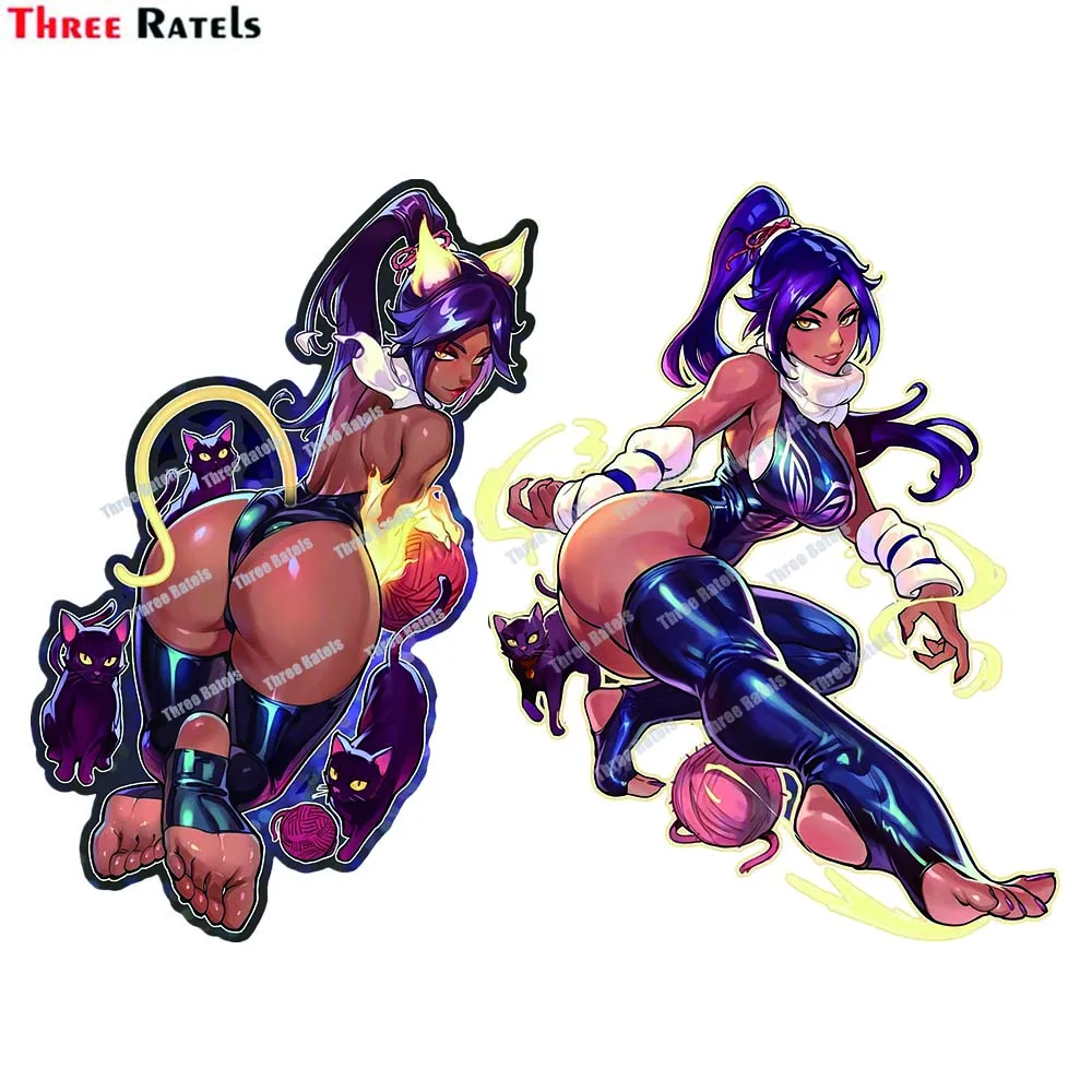 

Three Ratels E162 Yoruichi Product Sticker Motorcycle Car Stickers Decal Anime Sexy Car Accessories Decoration