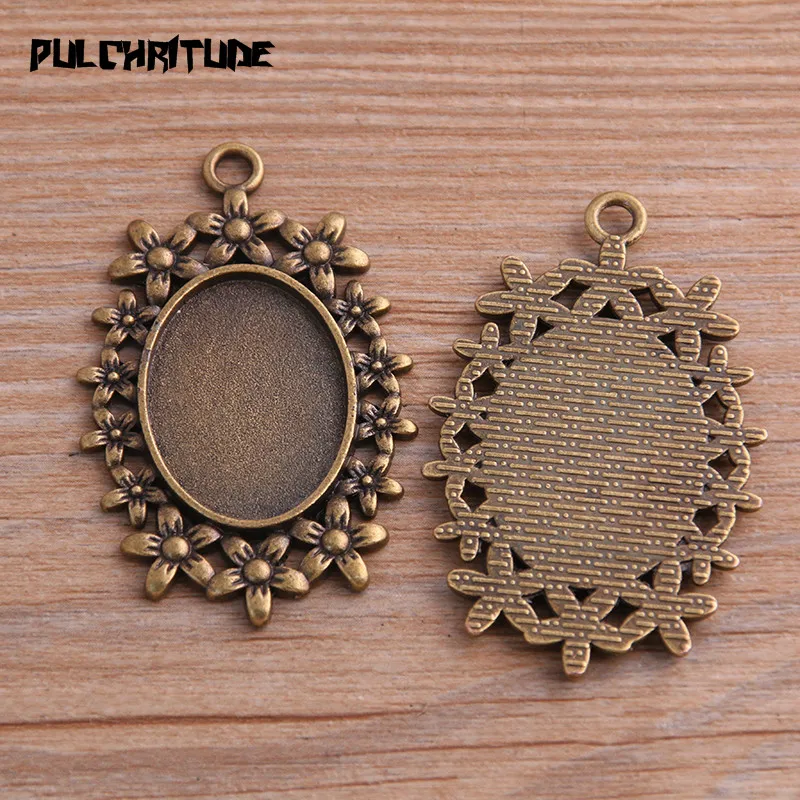 Овальный кабошон с подвеской 2 шт. 18 х25 мм два цвета | Украшения и аксессуары