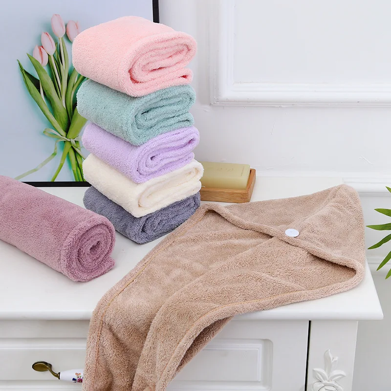 

Women Bathroom Super Absorbent Quick-drying Thicker Microfiber Bath Towel Hair Dry Cap Salon Towel Rapid Drying Hair Towel