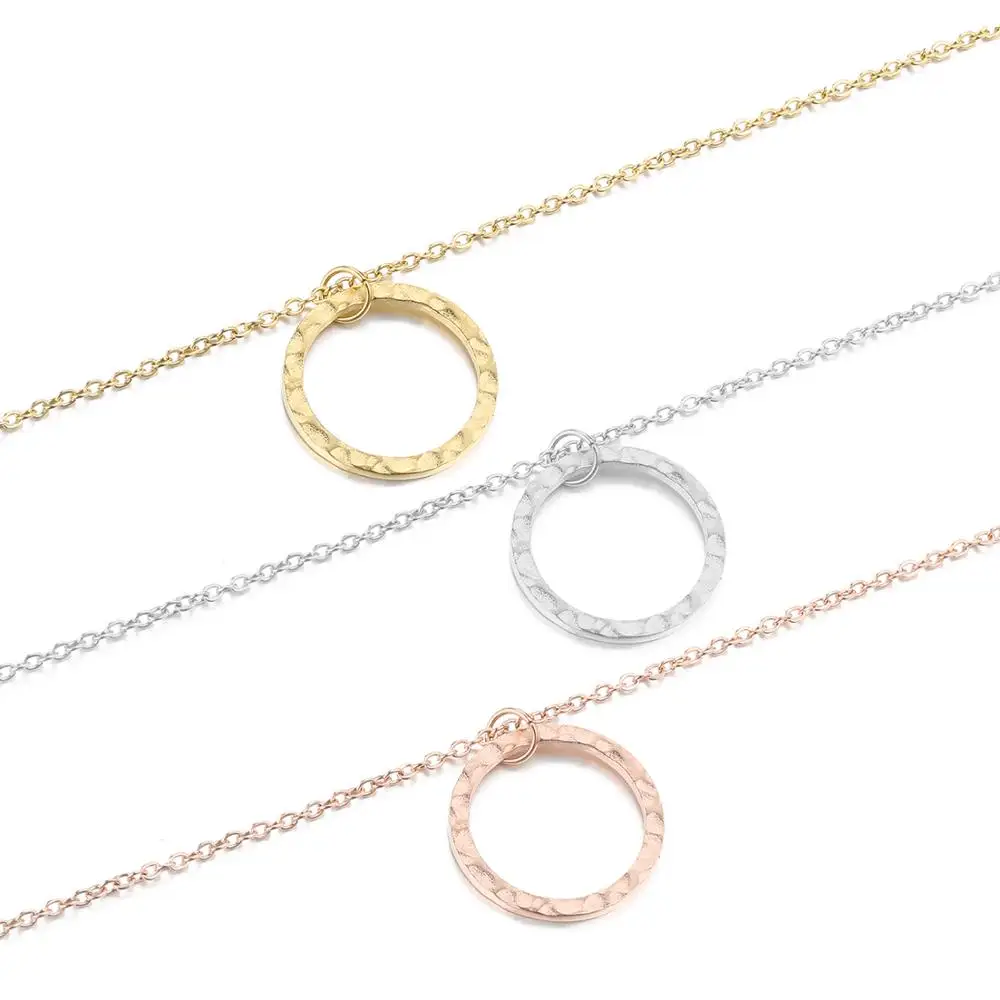 Цепочка-чокер женская из нержавеющей стали с подвеской в виде Круга | Украшения и