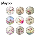 Новинка 2020, красивые часы-бабочки с цветами, стеклянные часы Кабошон с фото 16 мм, 20 мм, 25 мм, фотография с рисунком