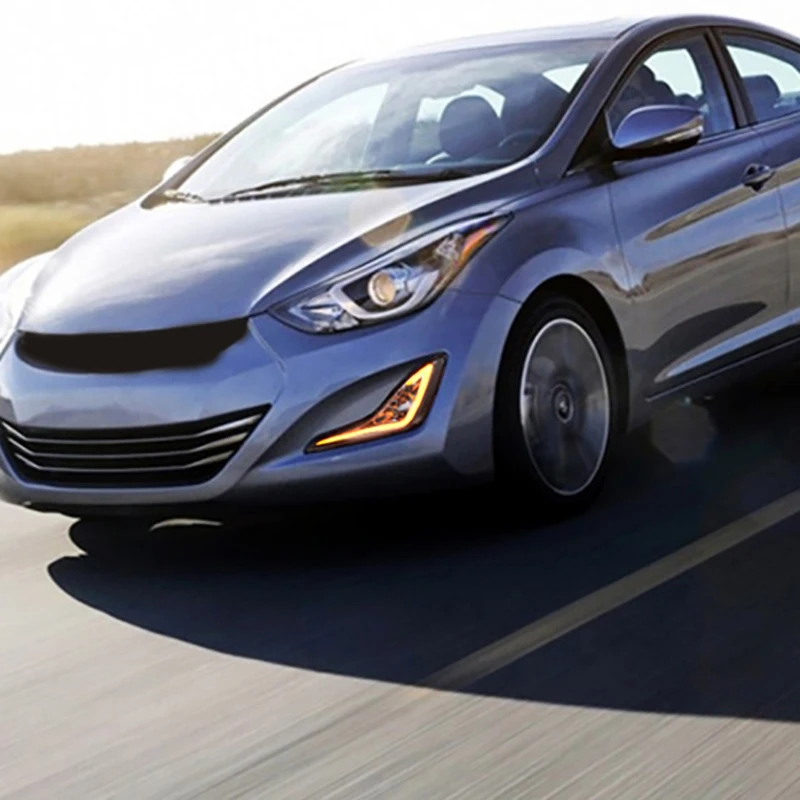 Автомобильные светодиодные дневные ходовые огни DRL с желтым указателем поворота