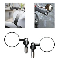 1 pair universal motorcycle mirror aluminum black rear view handle bar side rearview convex flat mirrors for honda cb500x 12