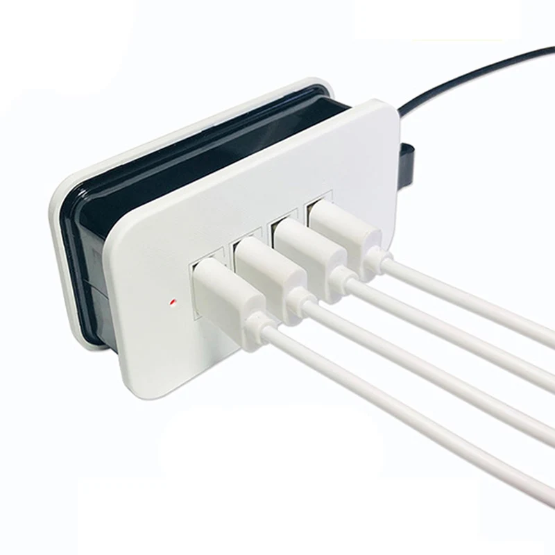 EU/US Power Plug USB HUB 4 Port Charging Station Socket 1.5M Splitter Charger Adapter For iPhone Android Tablet Accessories |