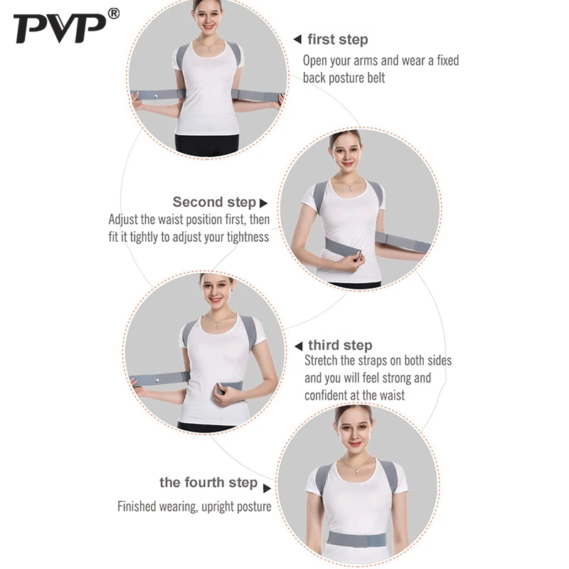 Регулируемый Корректор осанки выпрямитель для спины и плеч ремень поддержки