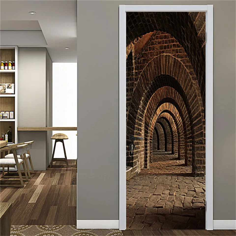 Каменные лестницы наклейки для двери спальни украшение комнаты Настенные обои