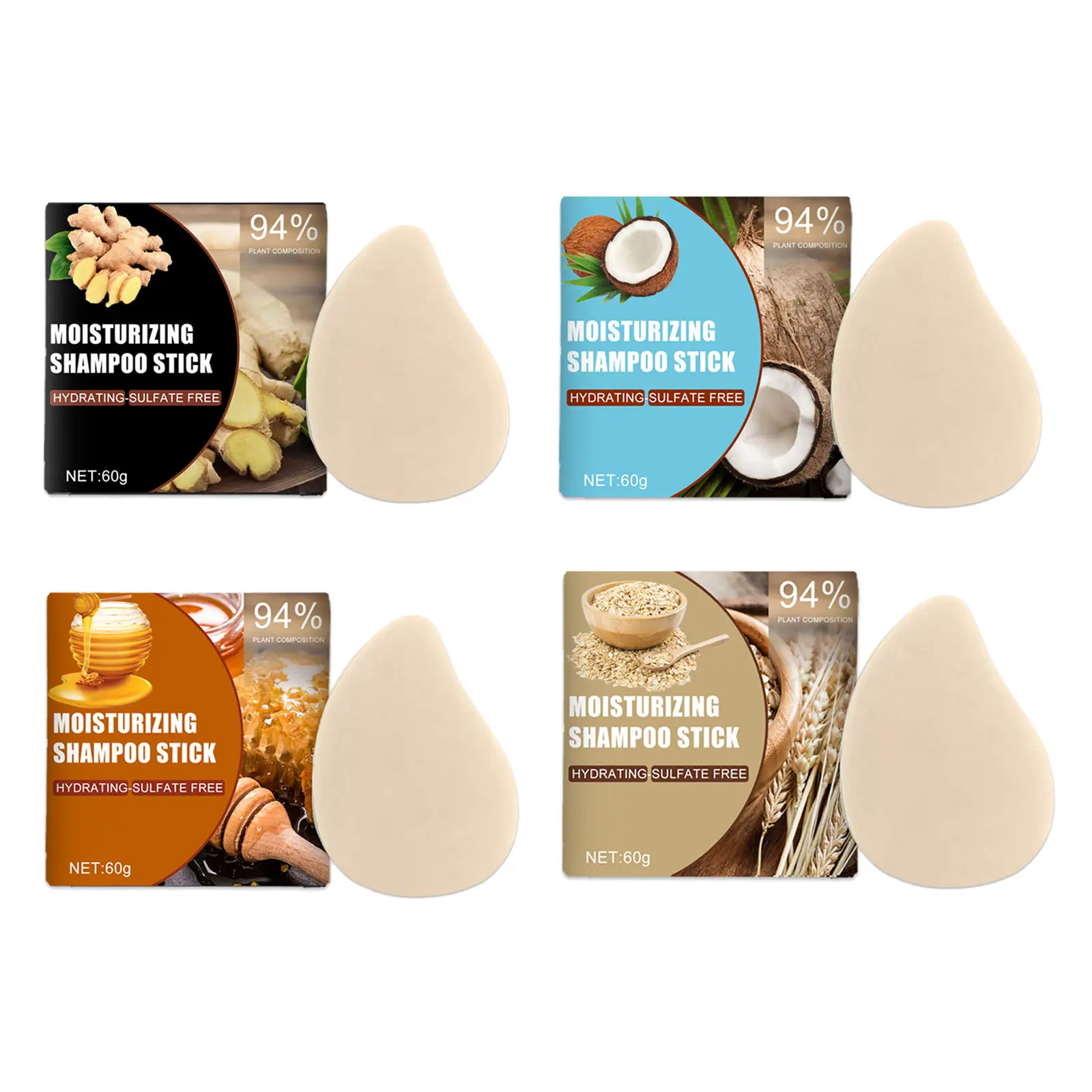 

Natural Hair Moisturizing Shampoo Stick Soap Hydrating Shampoo Bar for Women Men