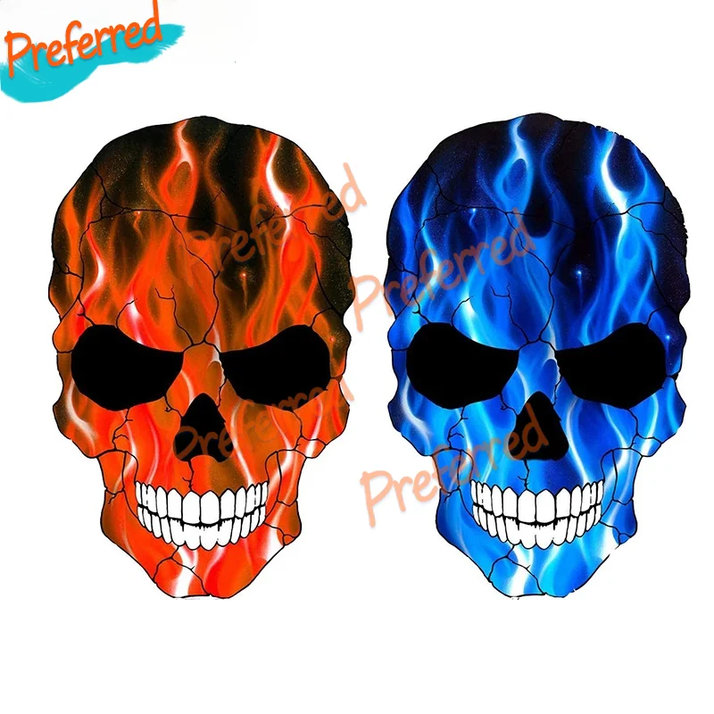 

Interesting Skull Evil Ghost Ghost Zombie Fire Blue Red Flame Ranger Rock Metal Heavy Decal Notebook Window Gift Motorcycle