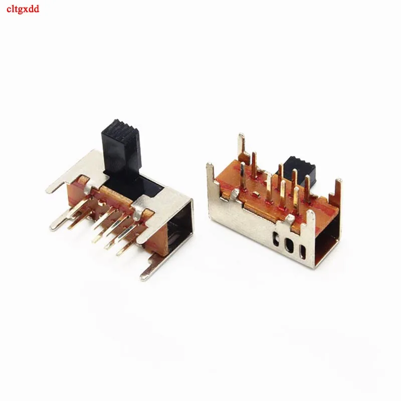 Панель PCB 8 Pin 3 положения 2P3T DP3T 100 шт. переключатель скольжения боковая ручка