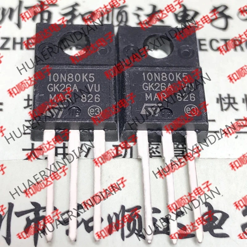 1 шт. Новый и оригинальный 10N80K5 STF10N80K5 TO 220F 800V 9A|Компоненты предохранителей| |