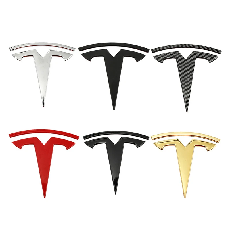 Zinc Alloy Car Front Hood Cover Emblem Sticker Styling for Tesla Logo Model3 ModeS ModleX Auto Rear Trunk Badge Accessories | Автомобили и