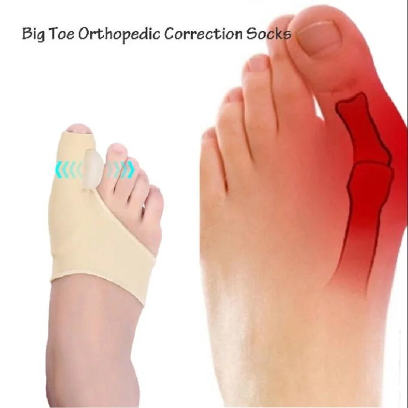 

1Pair=2pcs Toe Corrector Orthotics Feet Foot Care Tool Bone Thumb Adjuster Correction Soft Pedicure Socks Bunion Straightener