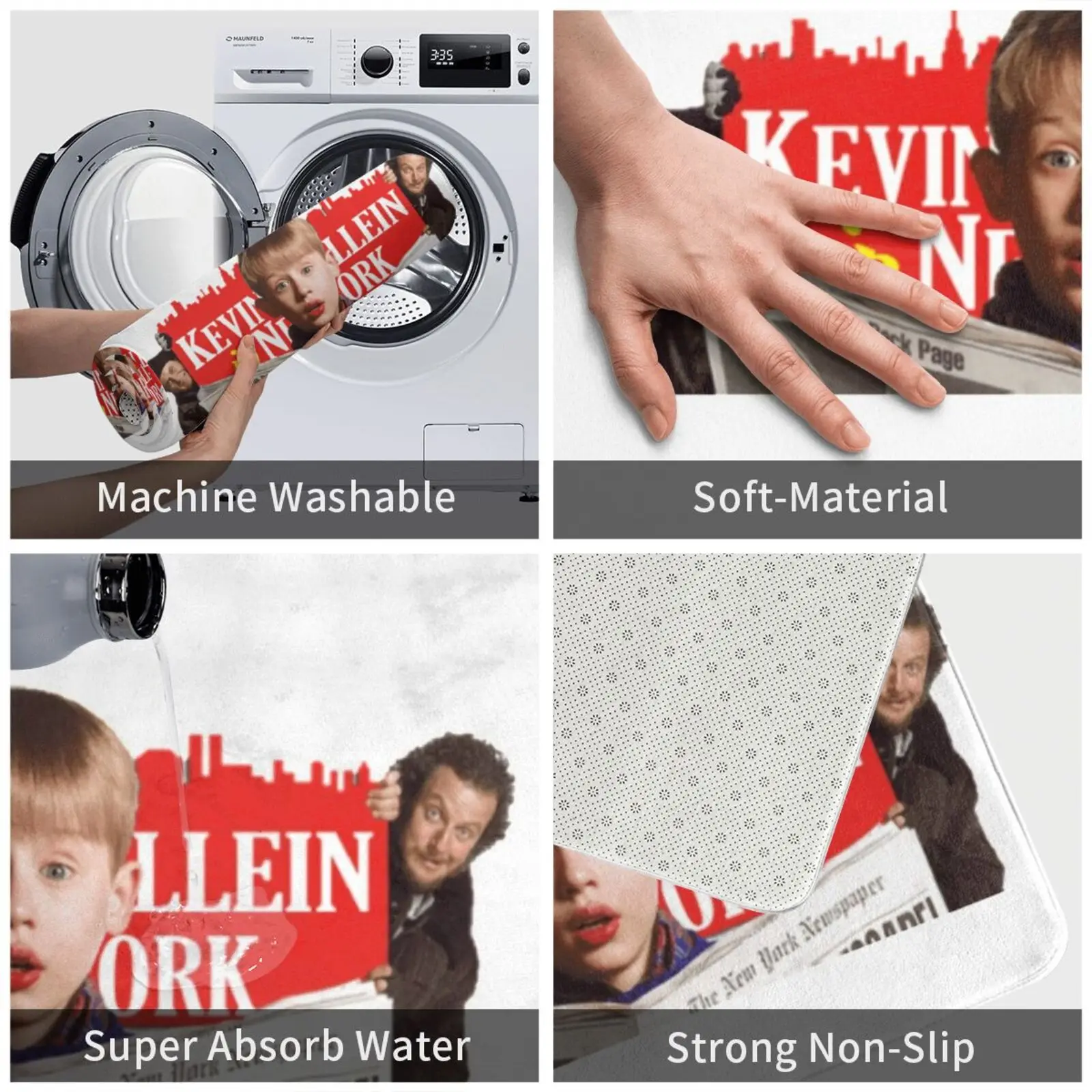 Kevin Mccallister коврик мягкий ковер домашний одинокий Нью-Йорк мама ударопрочное лицо