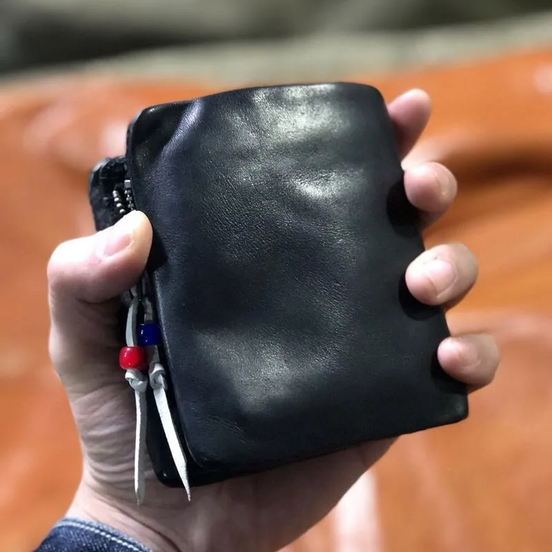 Calfskin Short Multi-card Pockets Practical Casual Men's Wallet Multifunction Storage Bag Coin Purse Wallet's Card Bags