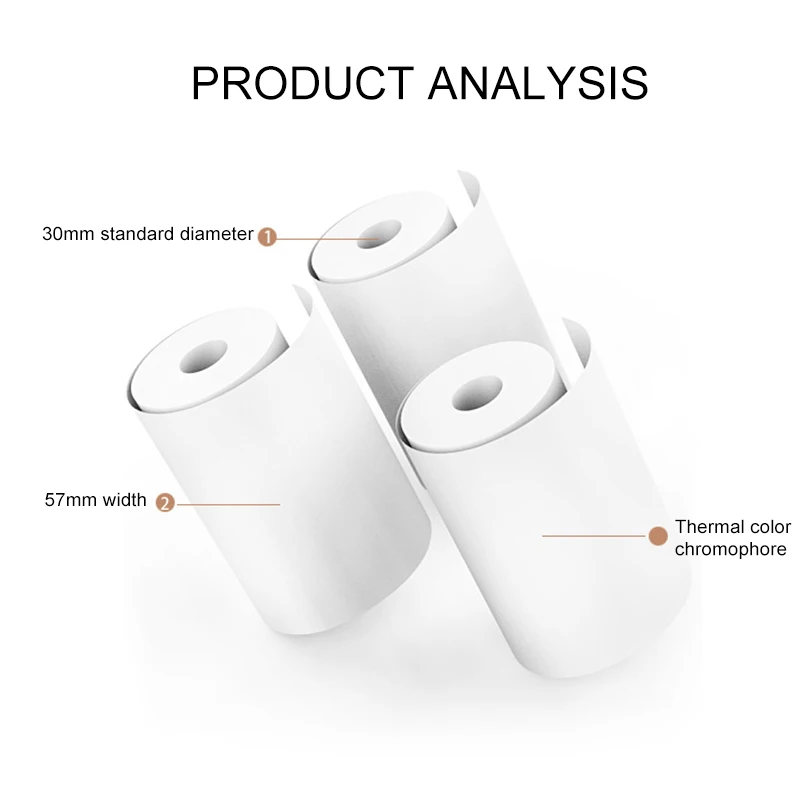 

Printable Color Sticker Paper Roll Direct Thermal Paper Self-adhesive 57*30mm G9 Copy & Printable Media Multipurpose