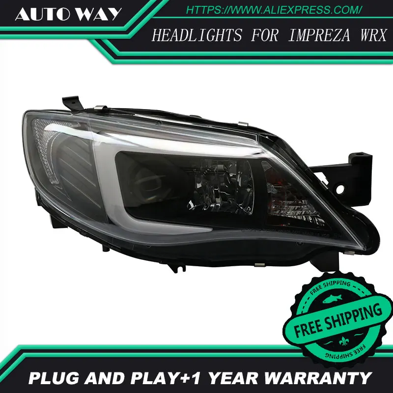 Car Styling Head Lamp case for Subaru WRX STI 2009-2012 Headlights LED Headlight DRL Bi-Xenon Lens HID Double | Автомобили и