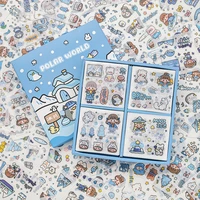 yisuremia 100pcs kawaii ruanruan polar stickers set diary scrapbooking ipad decorative cartoon sticker stationery gift