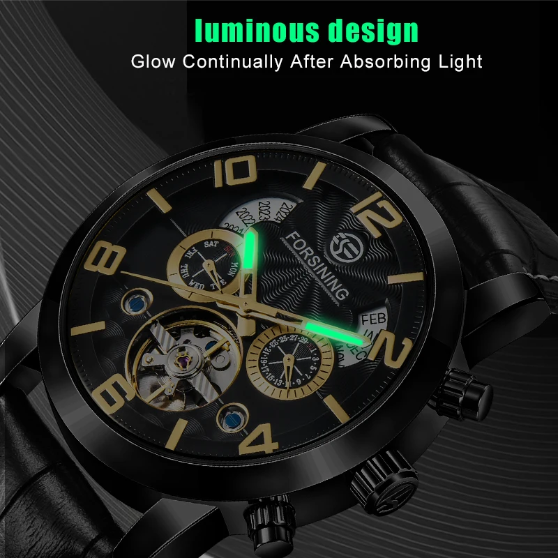 Часы наручные Forsining Мужские автоматические роскошные брендовые дизайнерские