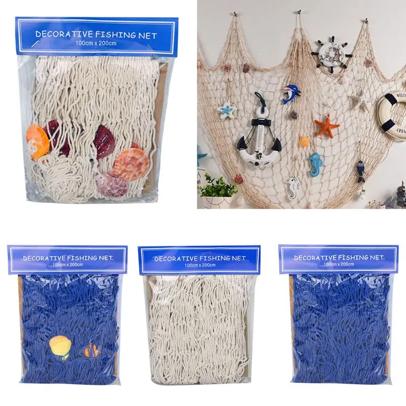 Тканая рыболовная сеть ручной работы в средиземноморском стиле настенное