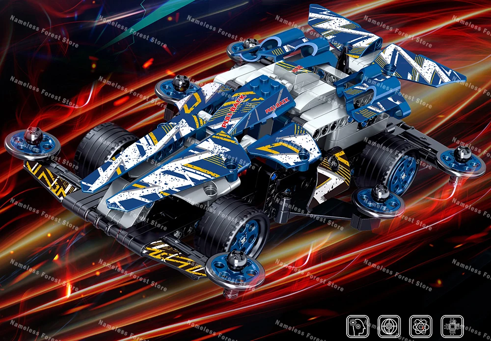 

Super Rc Cars Sports Building Blocks Pull Back Toys Car Racing Cars Trucks Bricks Gifts For Boys 4 types Speed Technical