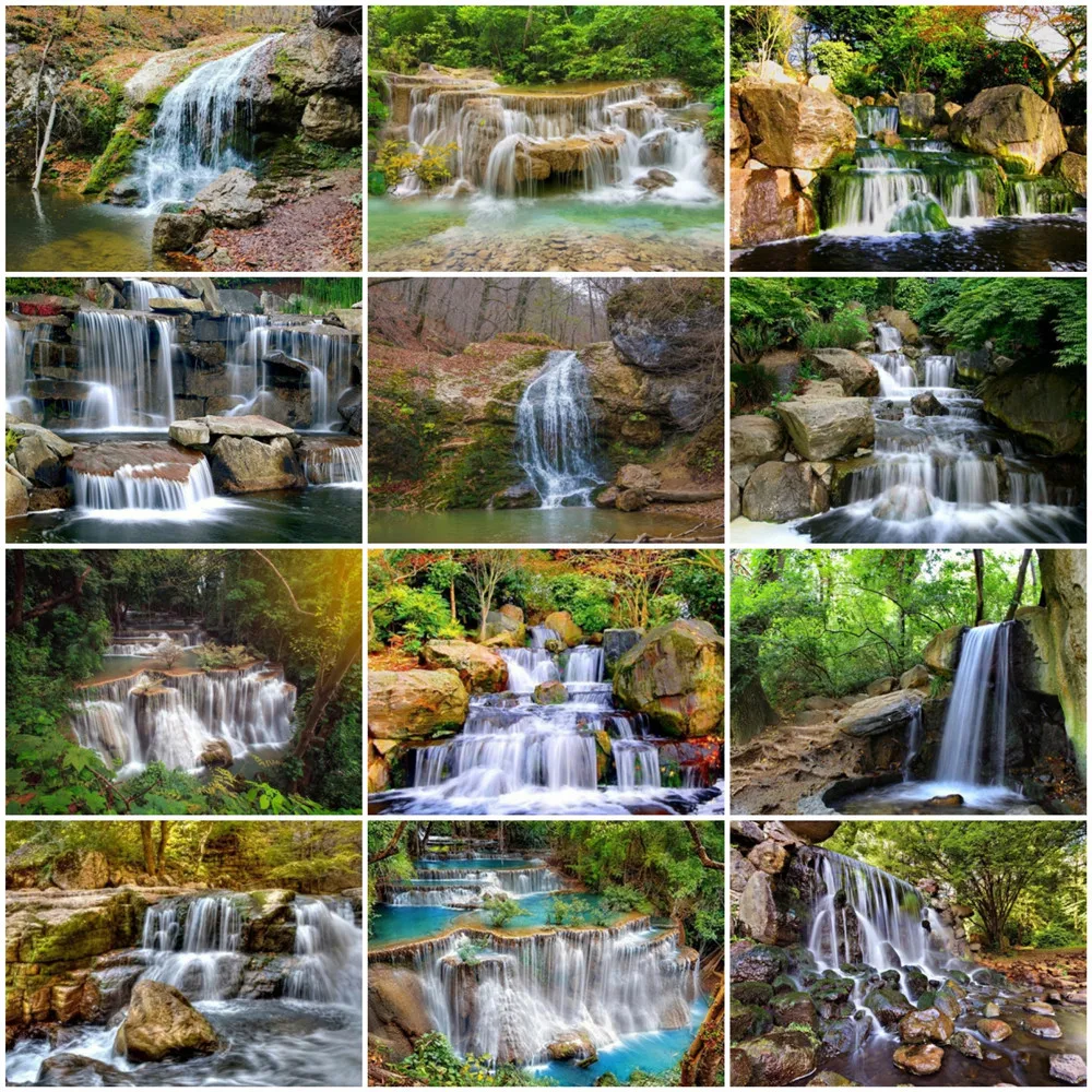 

HUACAN 5D Diy Diamond Painting Waterfall Nutural Landscape Embroidery Cross Stitch Decoration Painting With Diamonds