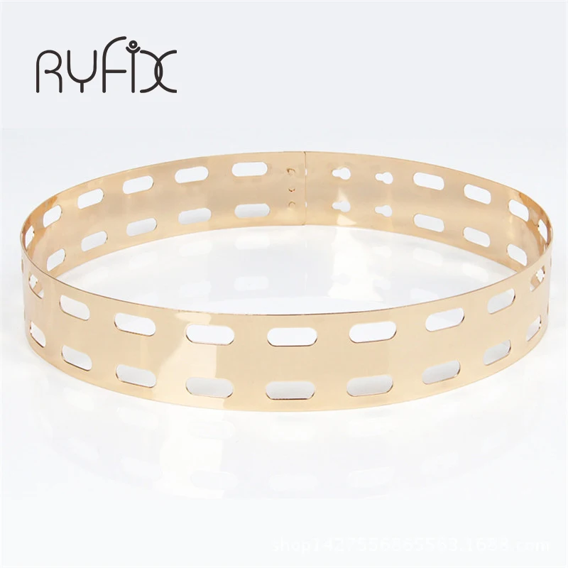 

Женский широкий пояс в стиле панк, металлический ремень золотистого цвета с зеркальным покрытием, аксессуар для одежды, BL51, 2023