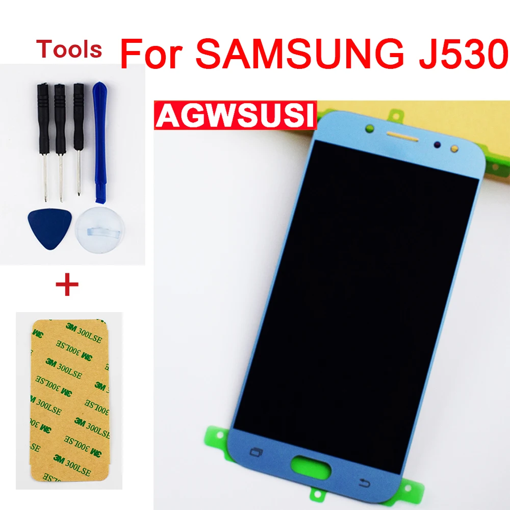 Регулируемый сенсорный ЖК экран для Samsung Galaxy J5 2017 J530 J530F J530FM стекло + дисплей