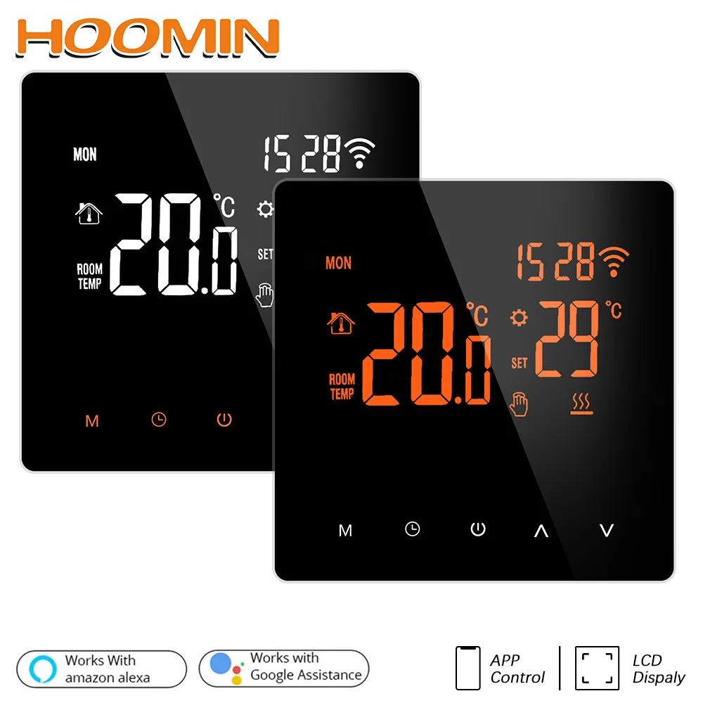 

Сенсорный экран HOOMIN для электрического подогрева пола, воды, газового котла, с дистанционным управлением температуры, умный термостат норм...